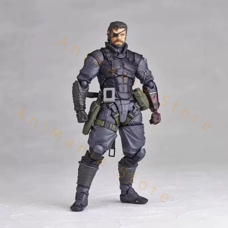 Kaiyodo Metal Gear Solid V Snake Action Figure Revoltech The Phantom Pain Snake Figurine PVC Collection Ornament Model Toys 15cm