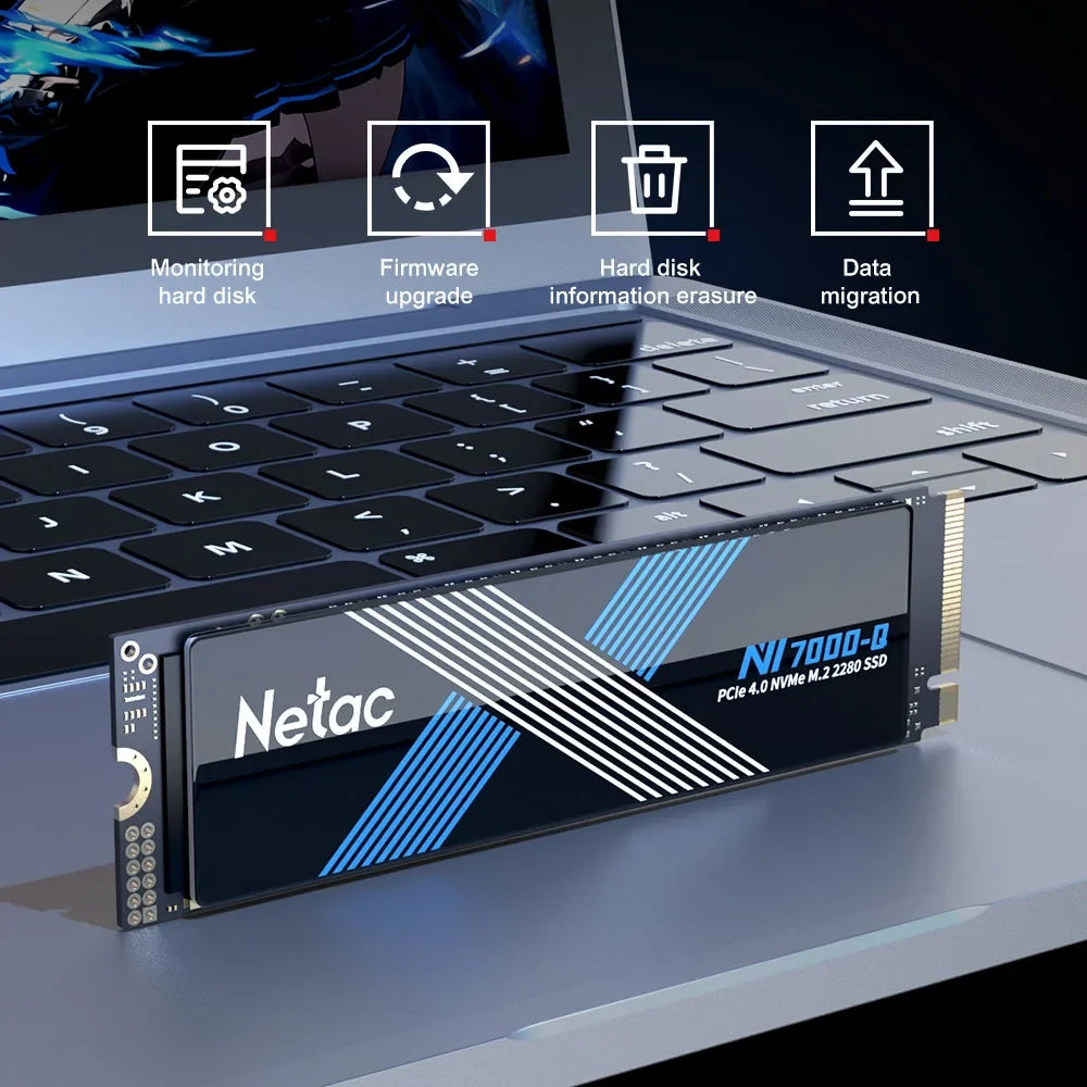 Netac M.2 SSD 1TB 2TB SSD 4TB Hard Drive M2 SSD M.2 NVMe PCIe4.0X4 SSD Internal Hard Disk For PS5 Laptop Desktop