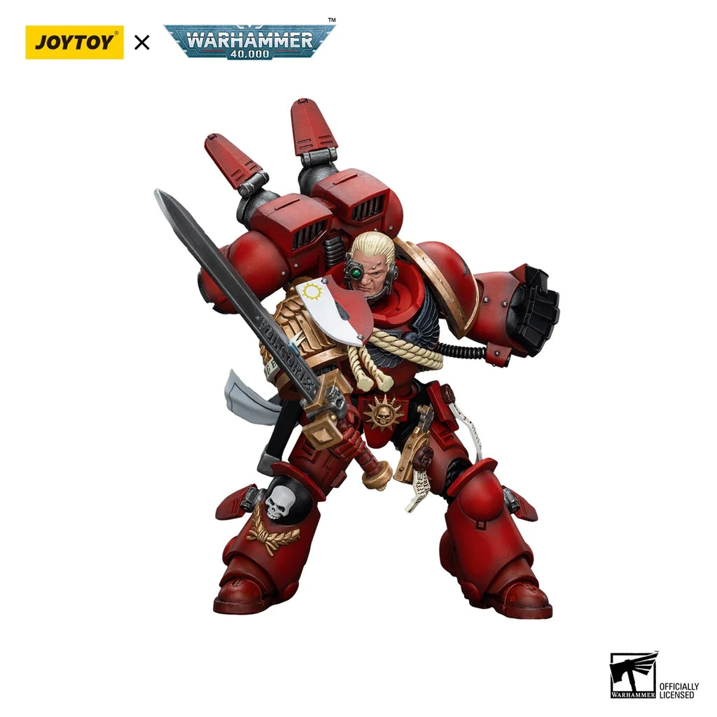 JOYTOY Warhammer 40,000 1/18 Action Figures Blood Angels  Captain With Jump Pack Anime Military Model