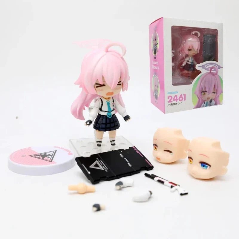 Blue Archive Takanashi Hoshino 2461 Q Version Nendoroid Posable Anime Figure With Face Swap Weapons Collect Ornaments Gift Toys