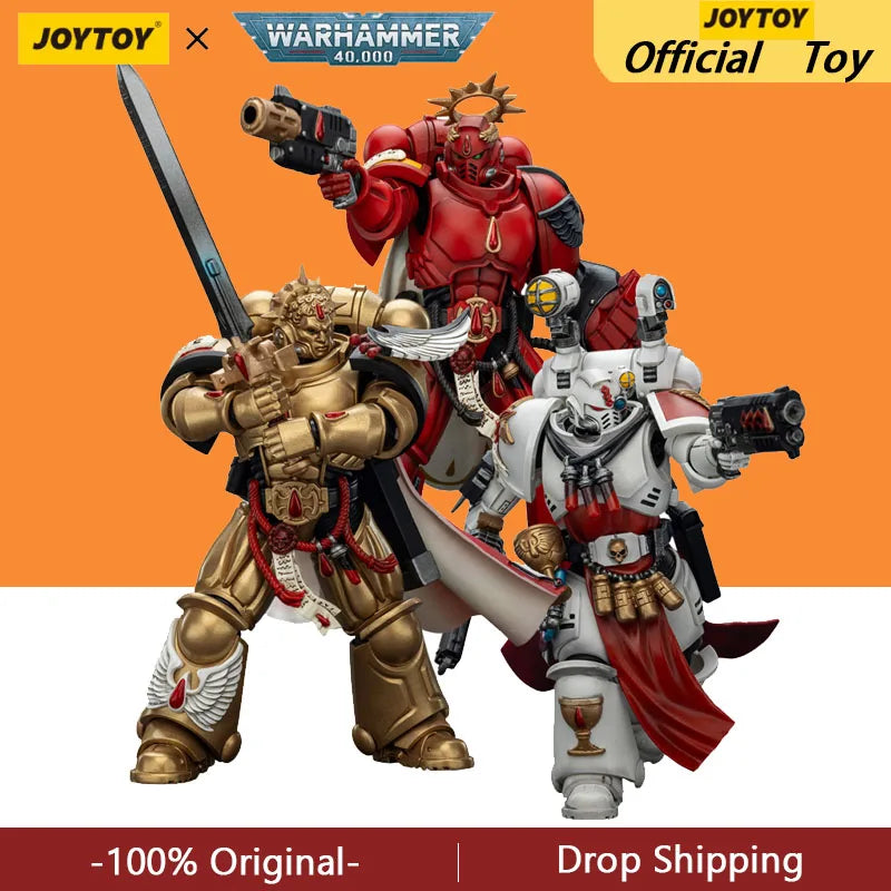 JOYTOY Warhammer 40K Action Figures Blood Angel Sanguinary Priest with Heavy Bolt Pistol Chainsword and Narthecium Power Fist