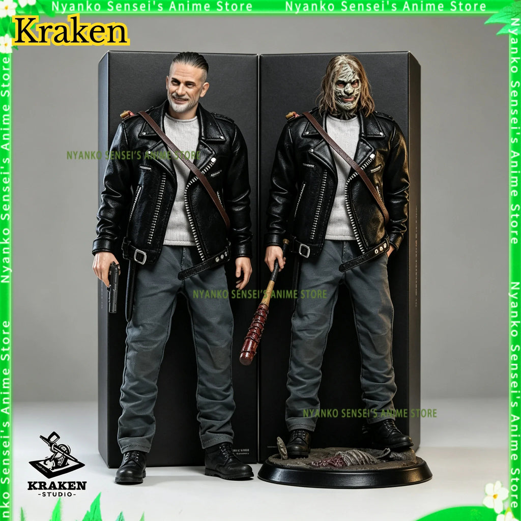 In Stock Kraken Studio The Walking Dead Whisperers Negan 1/12 Scale Action Figure Anime Model Trendy Toys Desktop Collectibles