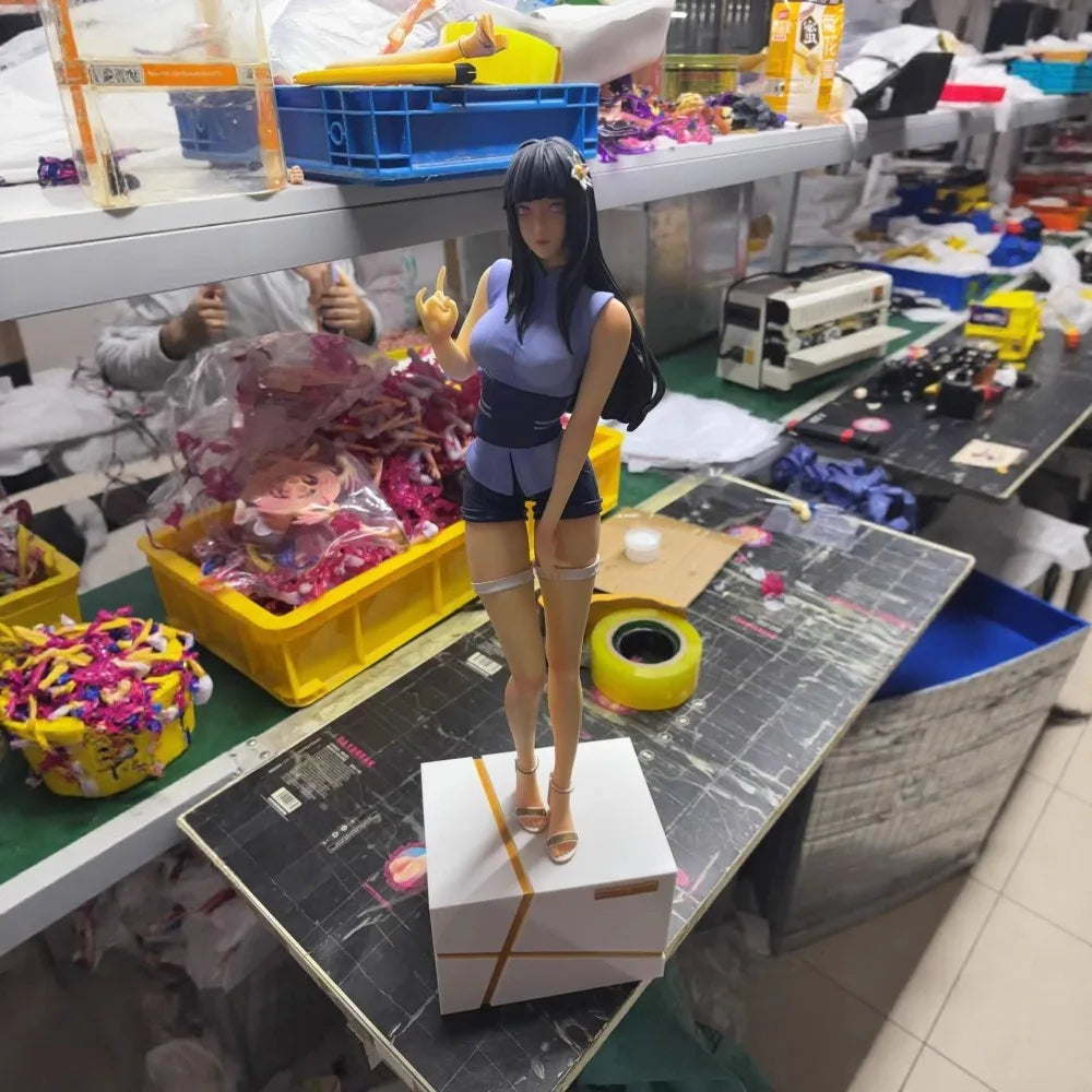 55cm NARUTO Anime Figure Hyga Hinata Sexy Beautiful Girl Perimeter PVC Model Desktop Decoration Ornaments Birthday Gifts Toys