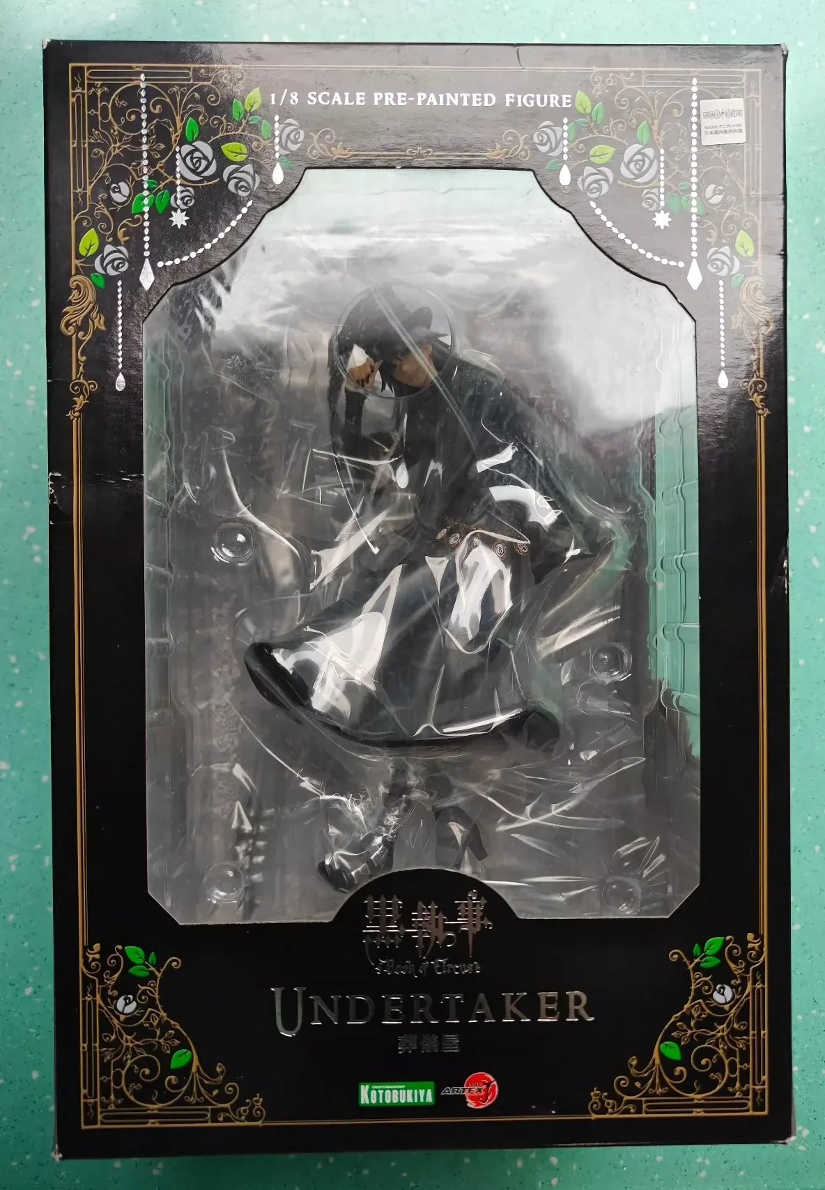 In Stock Original Genuine Kotobukiya ARTFX J Black Butler Undertaker 23cm Anime Action Figure Statue Collectible Toy Model  Gift