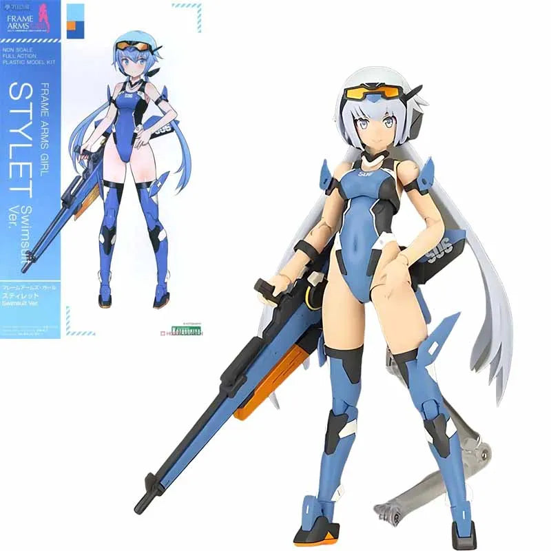 Genuine In Stock Kotobukiya Original FRAME ARMS GIRL STYLET WILBER NINE HRESVELGR=RUFUS QIPAO Ver. Anime Figure Assembly Model