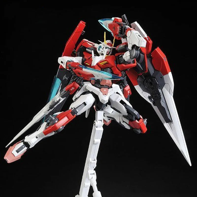 Bandai Original MG Gundam 00 Seven Sword Inspector GN-0000GNHW 1/100 Anime Action Figure Assembly Model Toys Gifts For Children