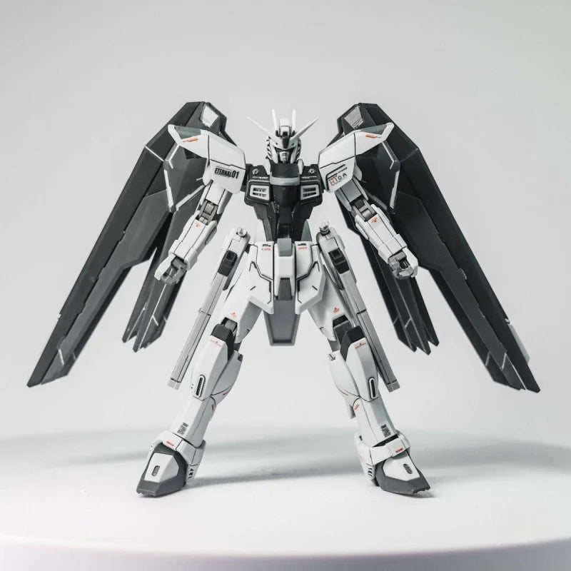 HG Strike Freedom Not Activated Color Scheme Black and White Color Matching 1/144 Assembled Mecha Model