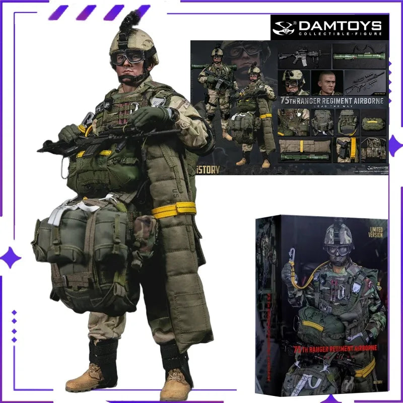 DAMTOYS Original NO1/6NO.78094 US Army 75th Cavalry Regiment Airborne Troops Finished Product Mobile Soldier Model Toy Gift
