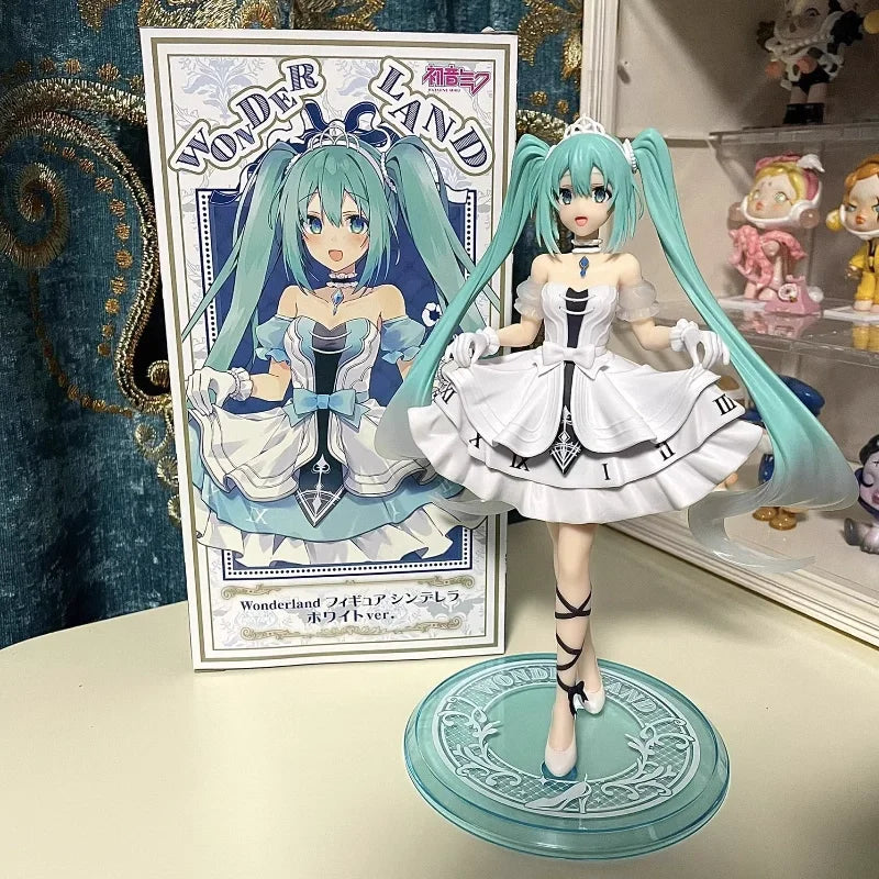 Original Taito Hatsune Miku Anime Figure Fairy Tale Wonderland Cinderella 18cm Model Ornament Toy Girl Birthday Gifts ﻿