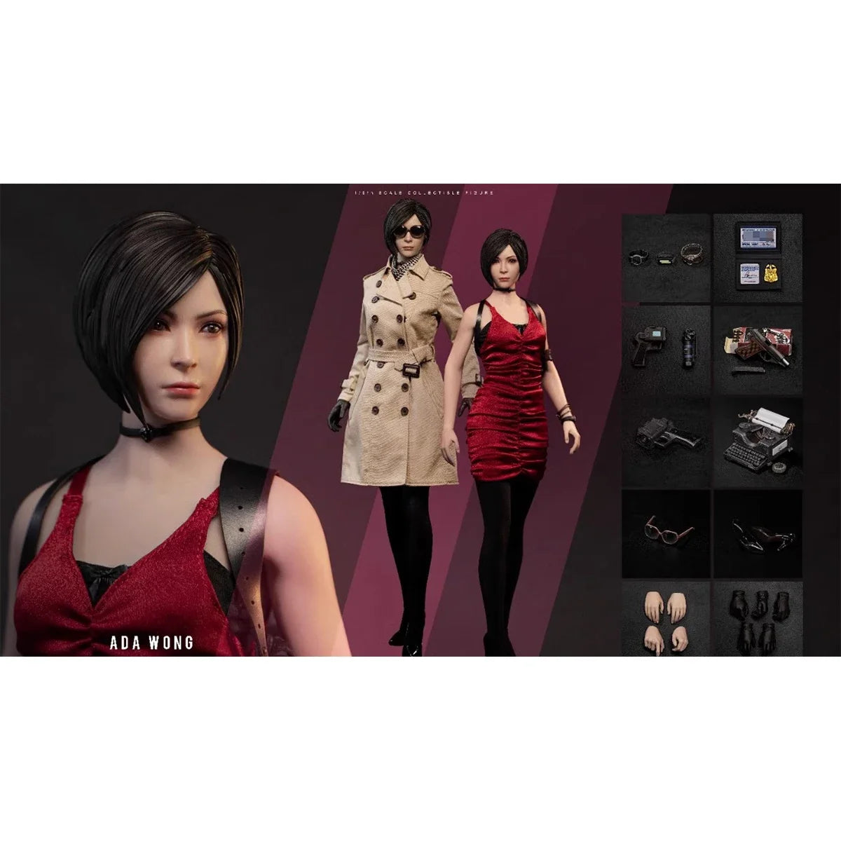 DAMTOYS DMS039 1/6 Ada Wong Figure Model 12'' Female Soldier Action Figure Full Set Collectible Model Toy Gift
