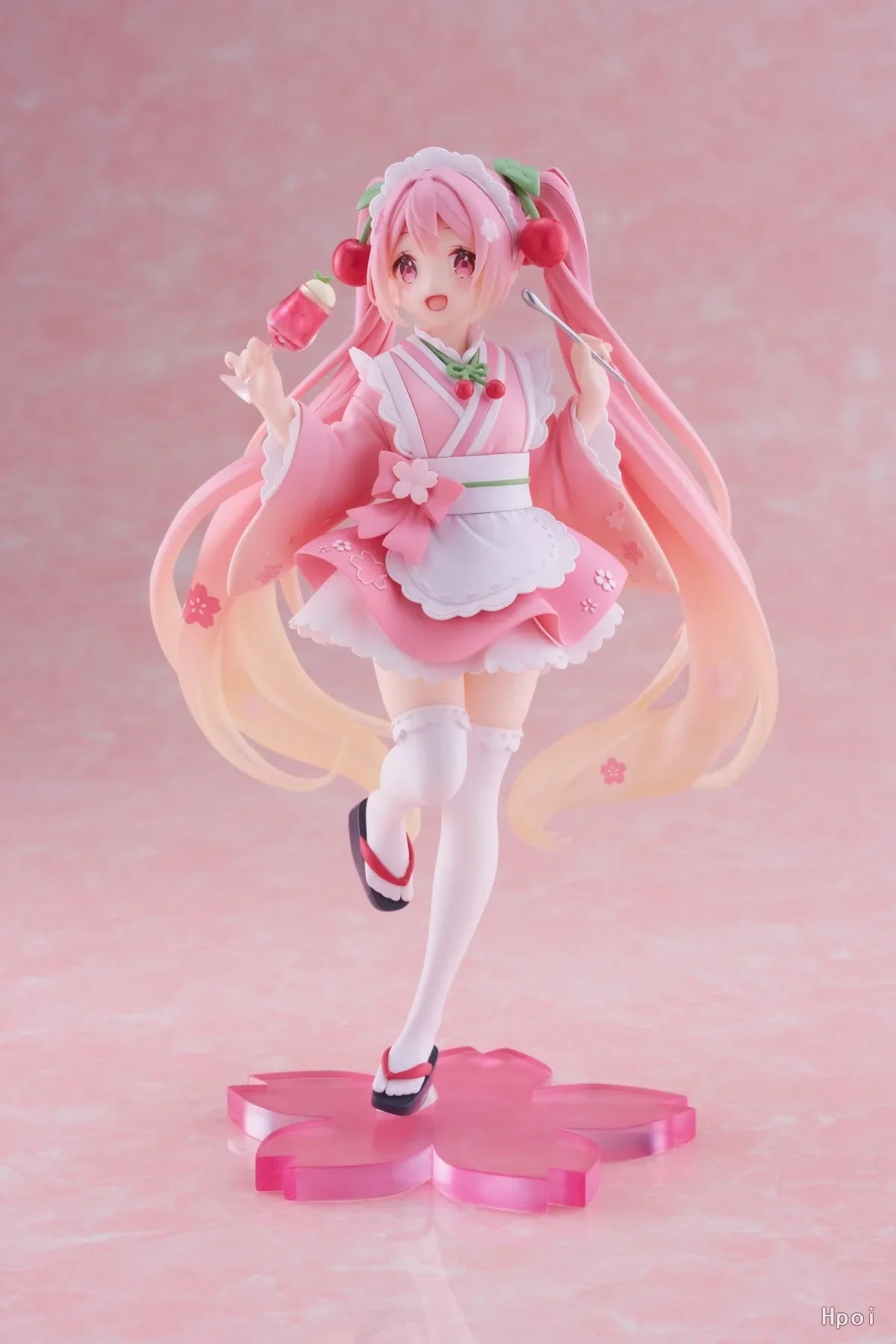 18CM Anime Hatsune Miku Figure Sakura Future Japanese Tea House Waiter Model Toy Gift Collection Action Figure PVC Doll