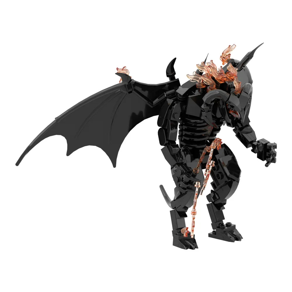Gobricks MOC Rings Movie Figure Balrogs Monster Building Block Set Balroged of Moria Bricks