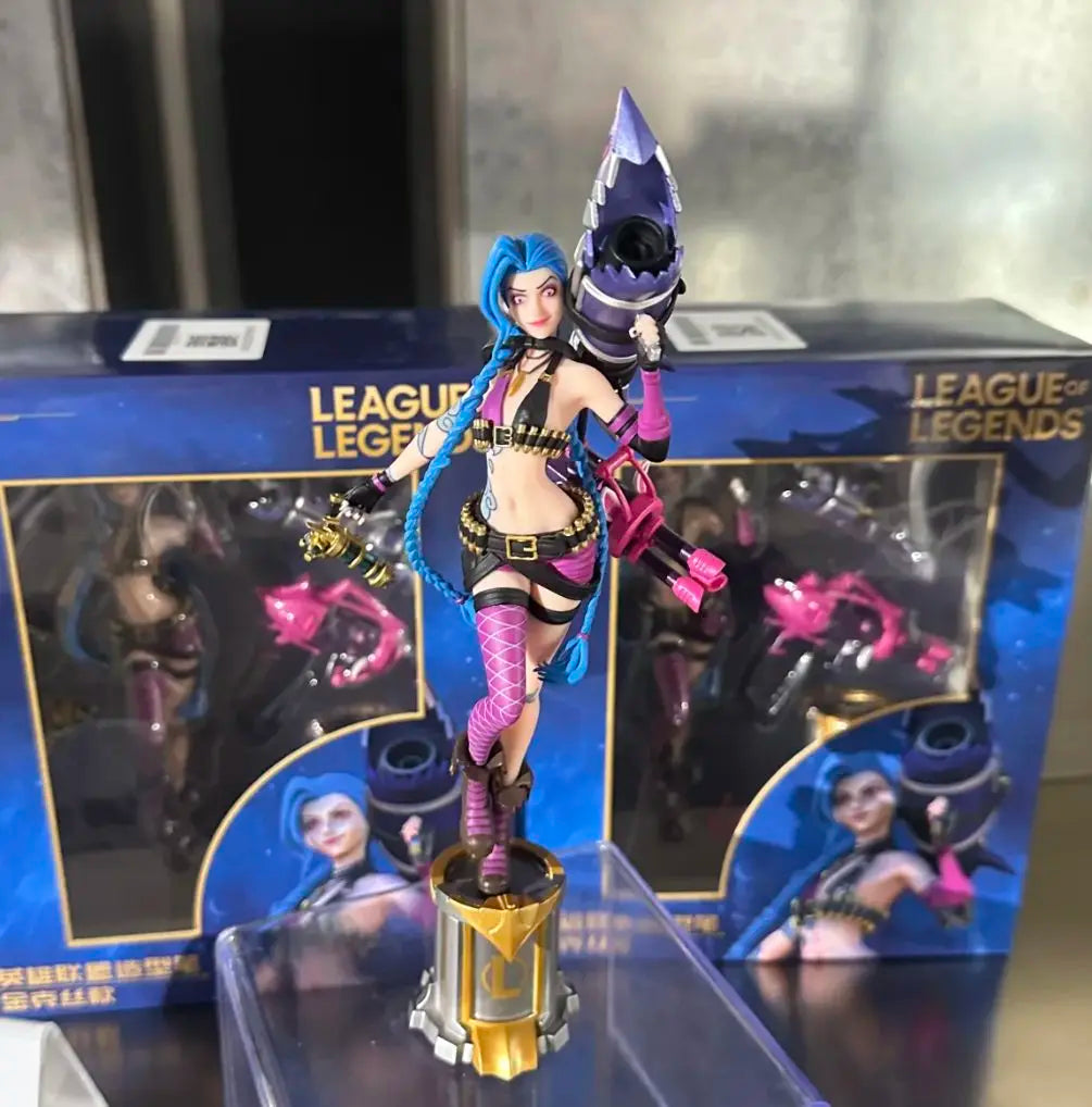 League of Legends Anime Figurine 22cm Luxanna Crownguard Lux Kaisa Jinx Action Figure Customizable Tiktok Trend Birthday Gift