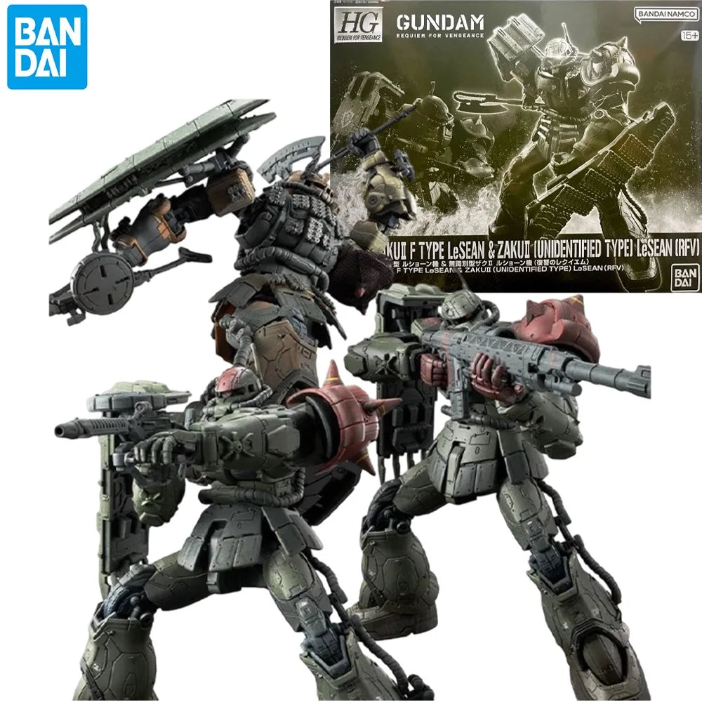Bandai In Stock HG 1/144 Original box ZAKU2 F TYPE CHUBS  KALE+ZAKU2 Aninm full Action Assembly Figure Model Toy Gifts for KIDS