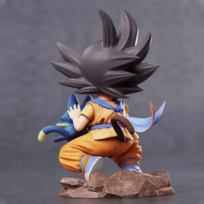 10cm Anime Dragon Ball Z Goku Hug Pula PVC GK Figure Yamcha Anime Collection Model Toy Gift Ornaments Goku Figure