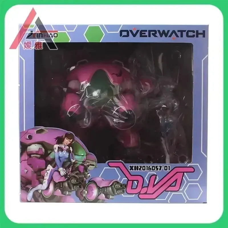 Overwatch Figures Dva Statue Action Figures 26cm Pvc Anime Dva Figurines Collectible Model Toys Ornaments Desktop Gifts Doll Toy