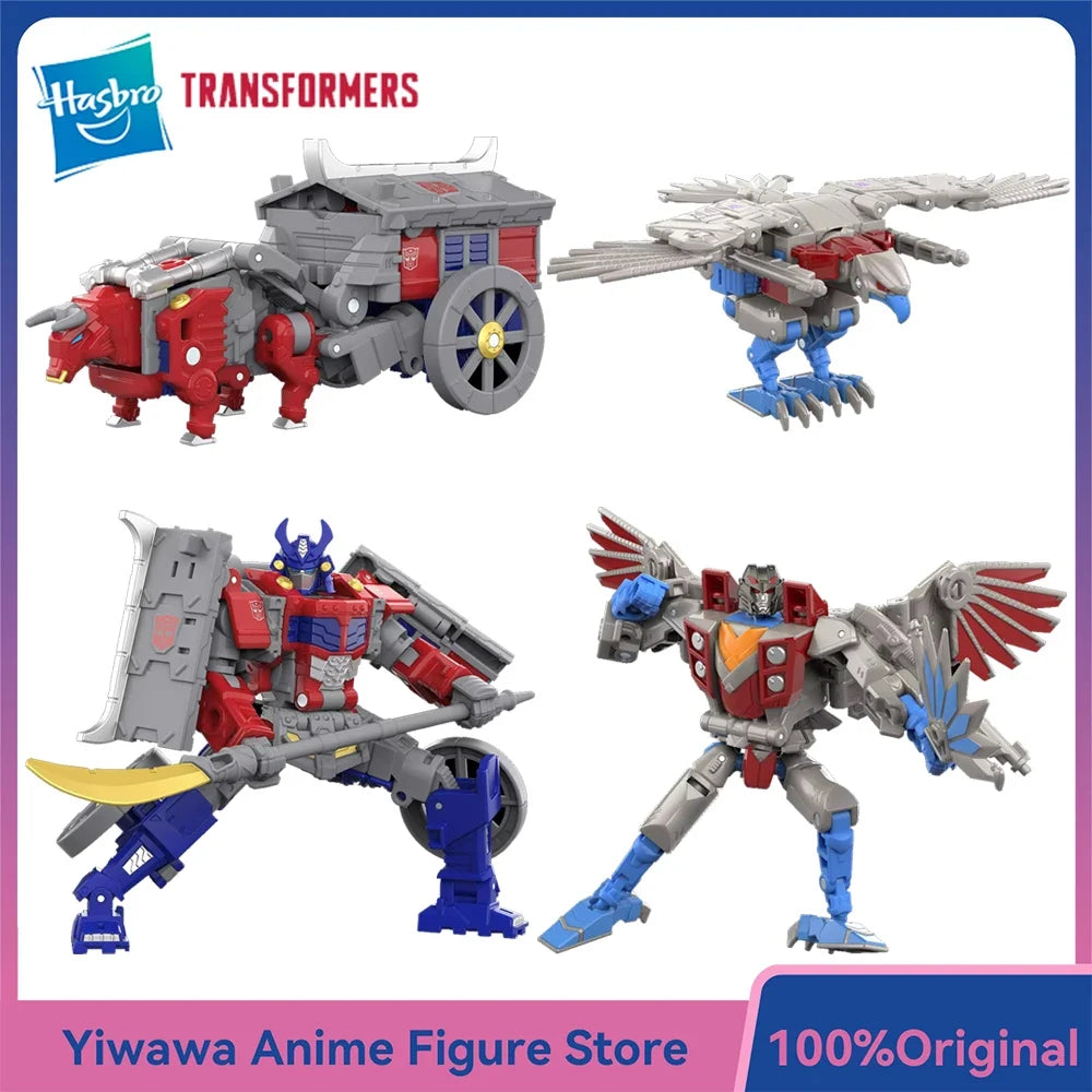Original NEW Hasbro Transformers Timelines Optimus Prime and Starscream 2-Pack-Set Deluxe Class Action Anime Figure Toy Gifts
