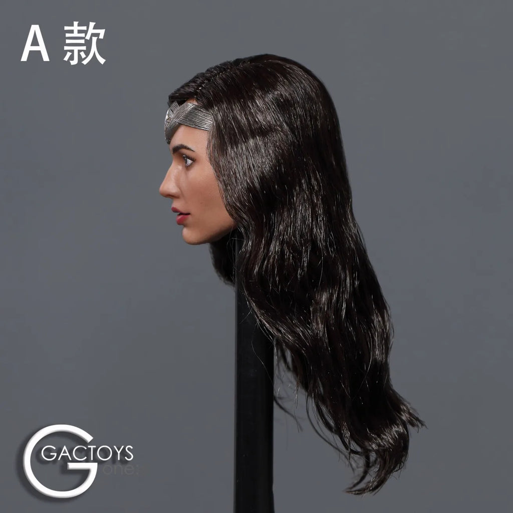 GACTOYS GC037 1/6 Wonder Girl Head Sculpt Gal Gadot Planted Hair Head Carving Fit 12'' Female Action Figure Body HobbyCollection