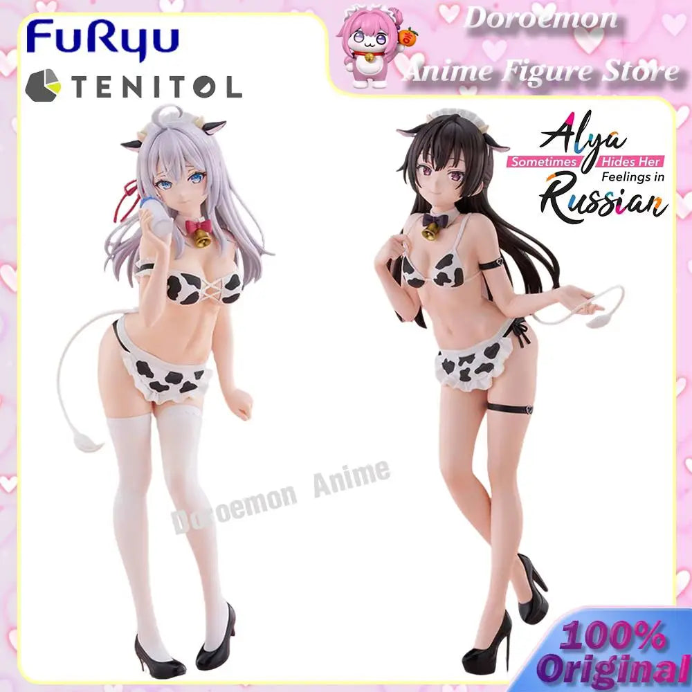 Pre-Order Original Furyu Tenitol Tall Alya Sometimes Hides Her Feelings In Russian Alya Yuki Suo Cow Costume Anime Kawaii Figure
