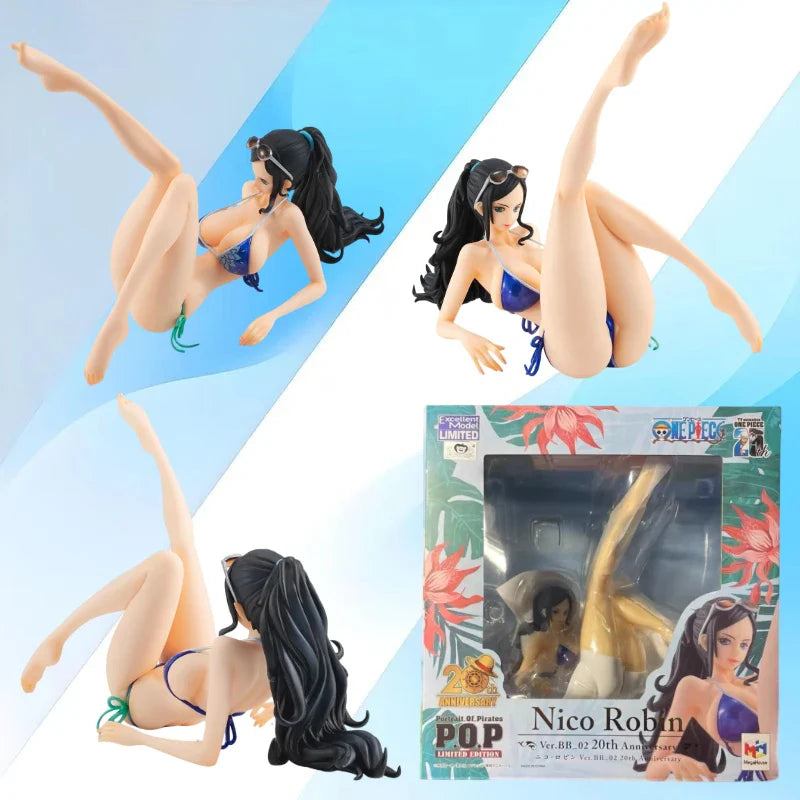 【DE】 Original MegaHouse POP Neptun „Limited Edition“ Nico Robin 20. Jubiläum Anime-Figur Modell Spielzeug Geschenke