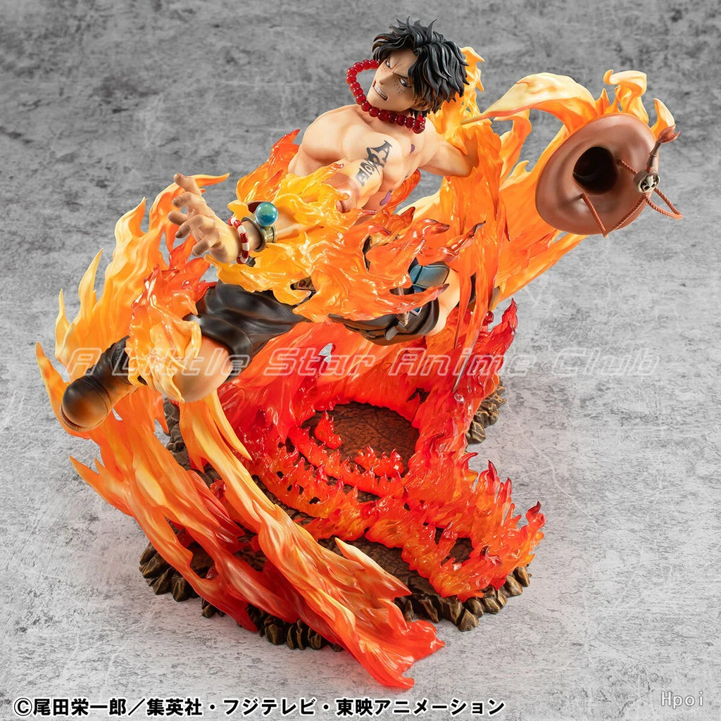 In Stock Original MegaHouse Portrait.Of.Pirates ONE PIECE NEO-MAXIMUM PORTGAS.D.ACE Gift Figure