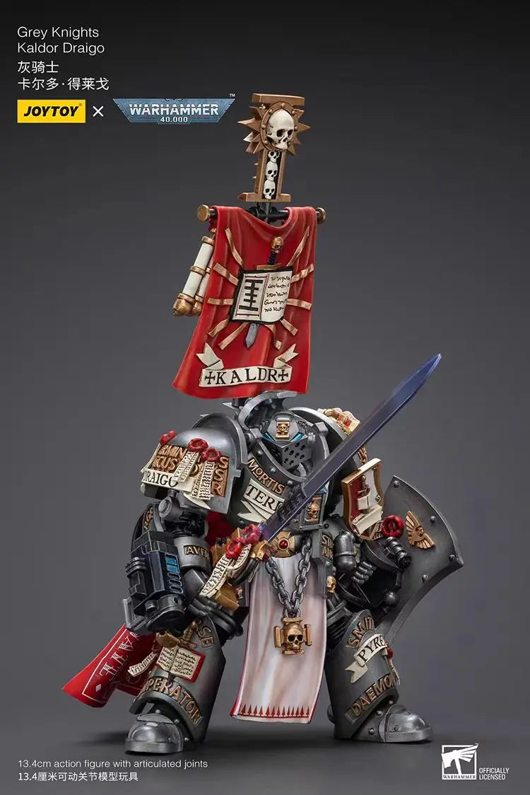 【In Stock】JOYTOY Warhammer 40K Grey Knights Kaldor Draigo 1/18 Action Figures Collection Models Toys