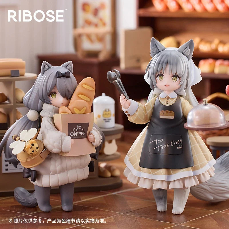 In Stock Ribose DLC+ Meow Town Bakery Figures Animation Peripherals Ornaments Models Action Figure Collection Gifts