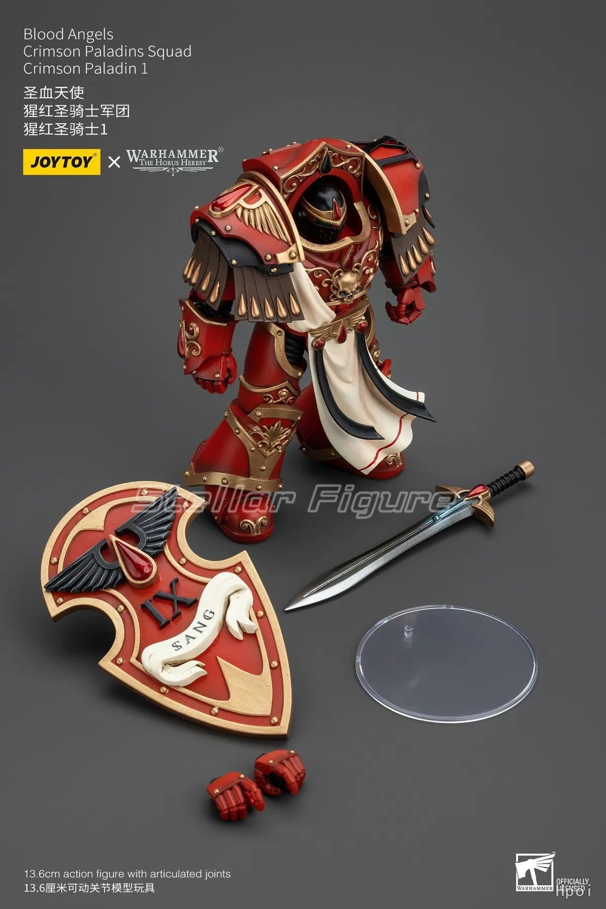 【SF】JOYTOYS 1/18 Action Figure Warhammer 40K  Blood Angels Crimson Paladins Squad Crimson Paladin 1  Prime Model Toy Gift