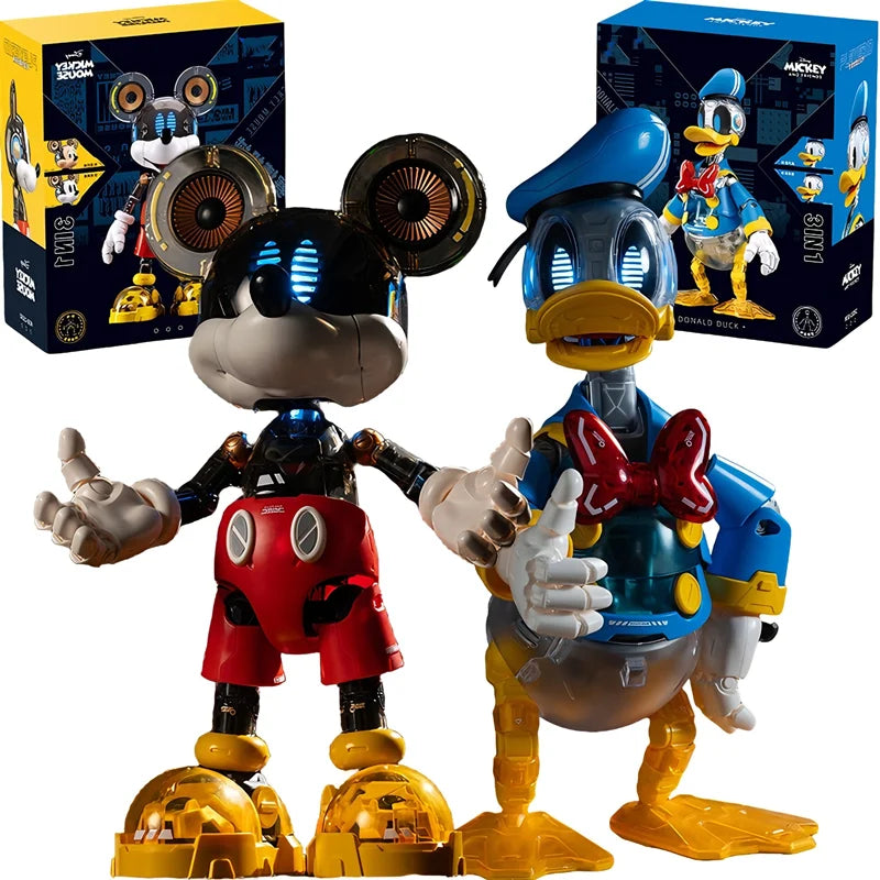 Original Disney Sluban Pleyerid Mickey Donald Duck Anime Figure Model Statue Assembly Toys Desktop Ornament Christmas Gifts
