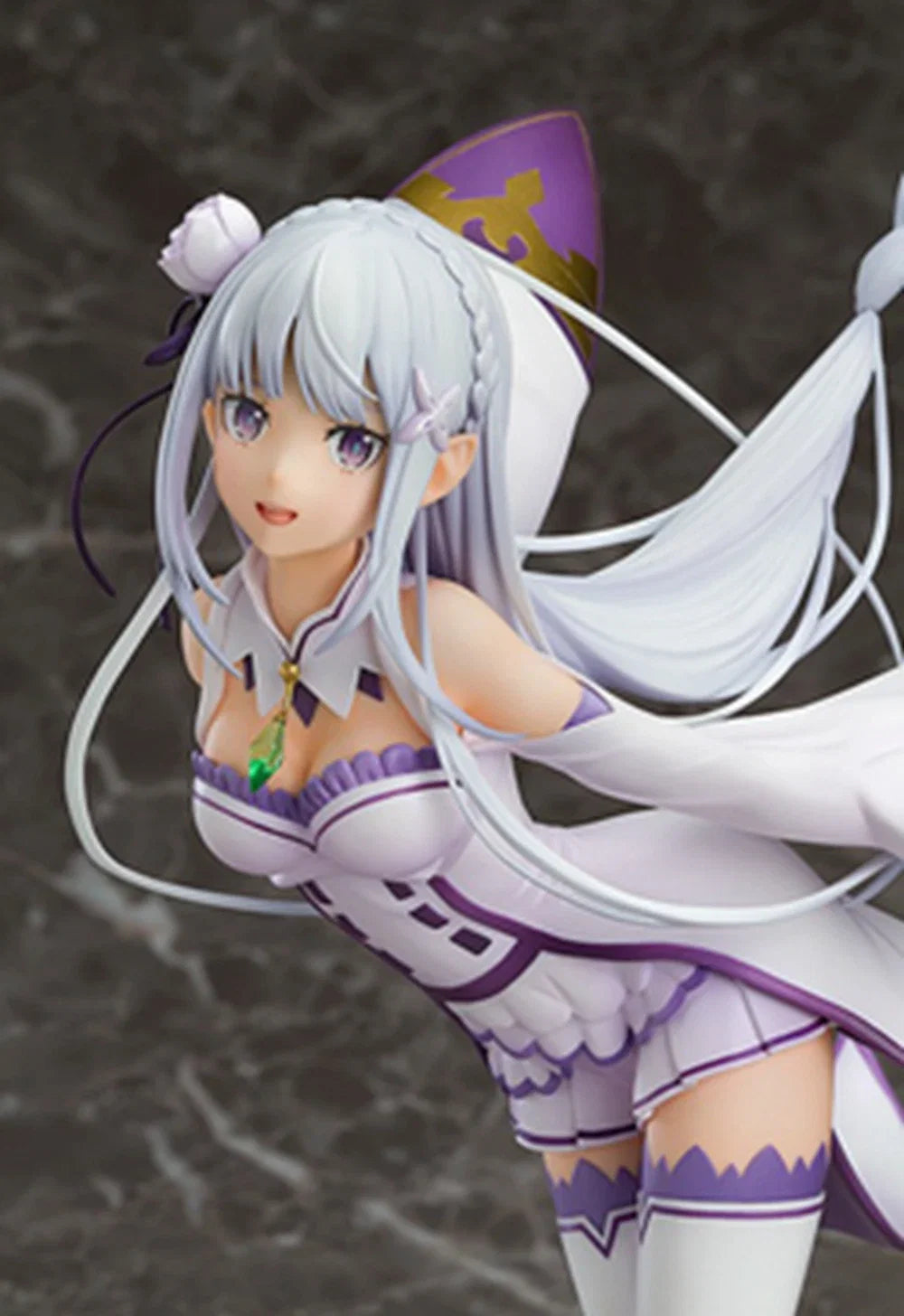 25CM Anime Re:Zero kara Hajimeru Isekai Seikatsu Emilia Figure 1/7 Standing Model Toy Gift Collection Action Figure PVC
