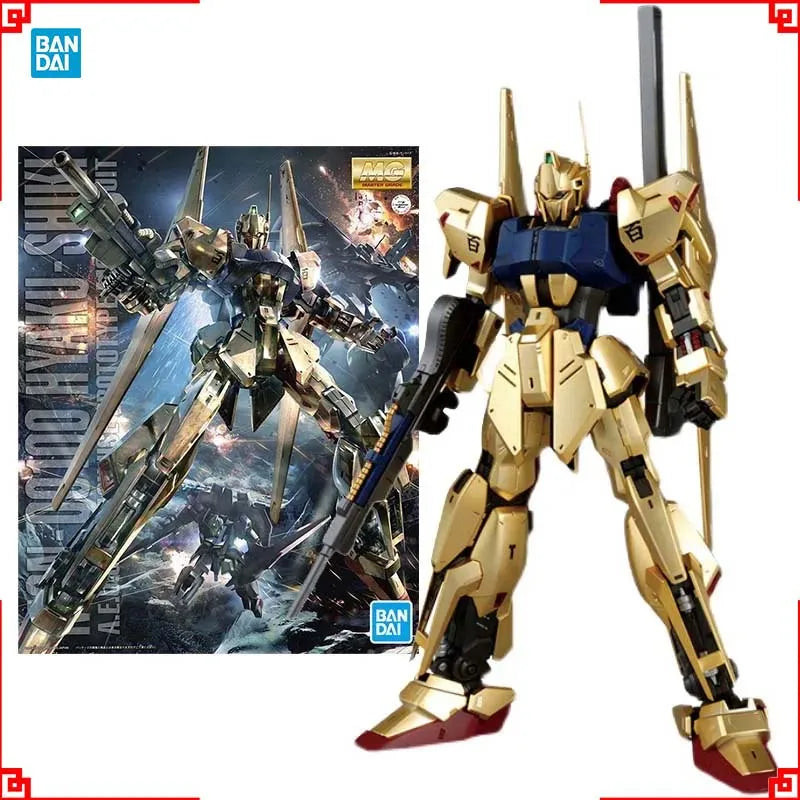 Bandai Gundam Model Kit MG Hyaku-shiki 2.0 Action Figure Gunpla Building Kit Gundam Collectibles Anime Figures Toys For Boy Gift