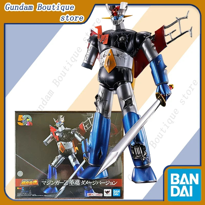 Bandai Genuine SOUL OF CHOGOKIN GX-105D MAZINGER Z -KAKUMEI SHINKA- DAMAGE VER. Anime Action Figure Collectible Model Toys Gift