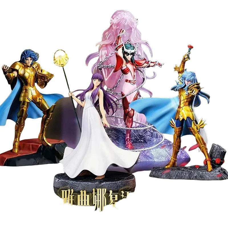 Saint Seiya Ichibankuji Alternate Prize - Virgo Shaka/Lion Aiolia/Scorpio Milo/Phoenix Ikki Figure Set