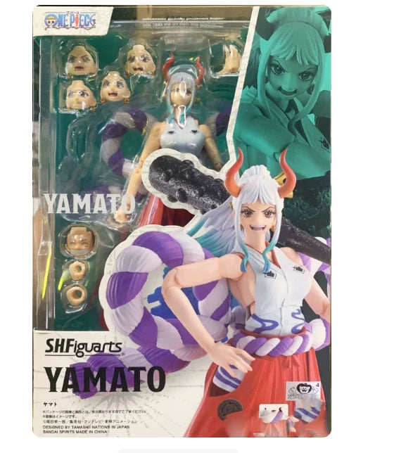 Bandai Original In Stock One Piece Shf Series Luffy Zoro Sanji Law Kaidou Yamato Nami Sabo Kidd Action Figure Pvc Model Toy Gift