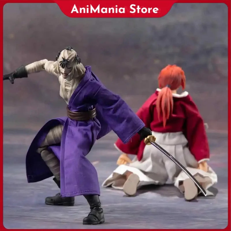 Dasin/Great Toys/GT Rurouni Kenshin Himura Sagara Sanosuke Shishio Makoto SHF 1/12 16cm/6 inch PVC Action Figure Model In Stock