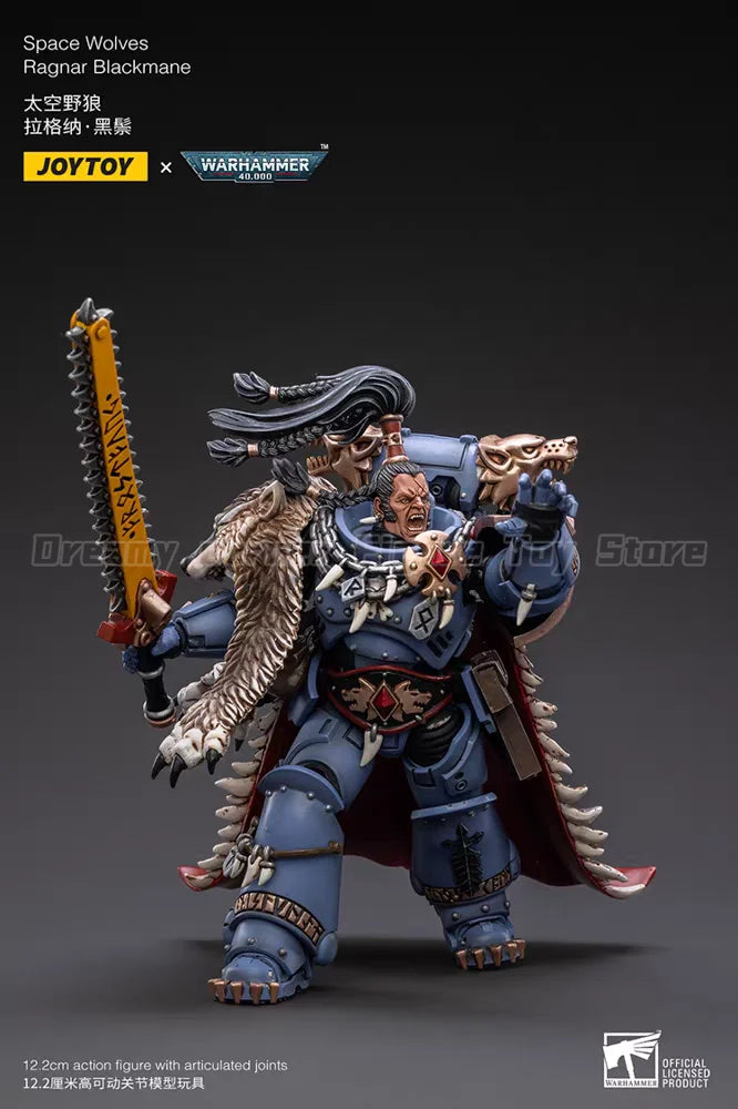 【In stock】Original JOYTOY Warhammer 40K Space Wolves Ragnar Blackmane 1/18 Action Figure