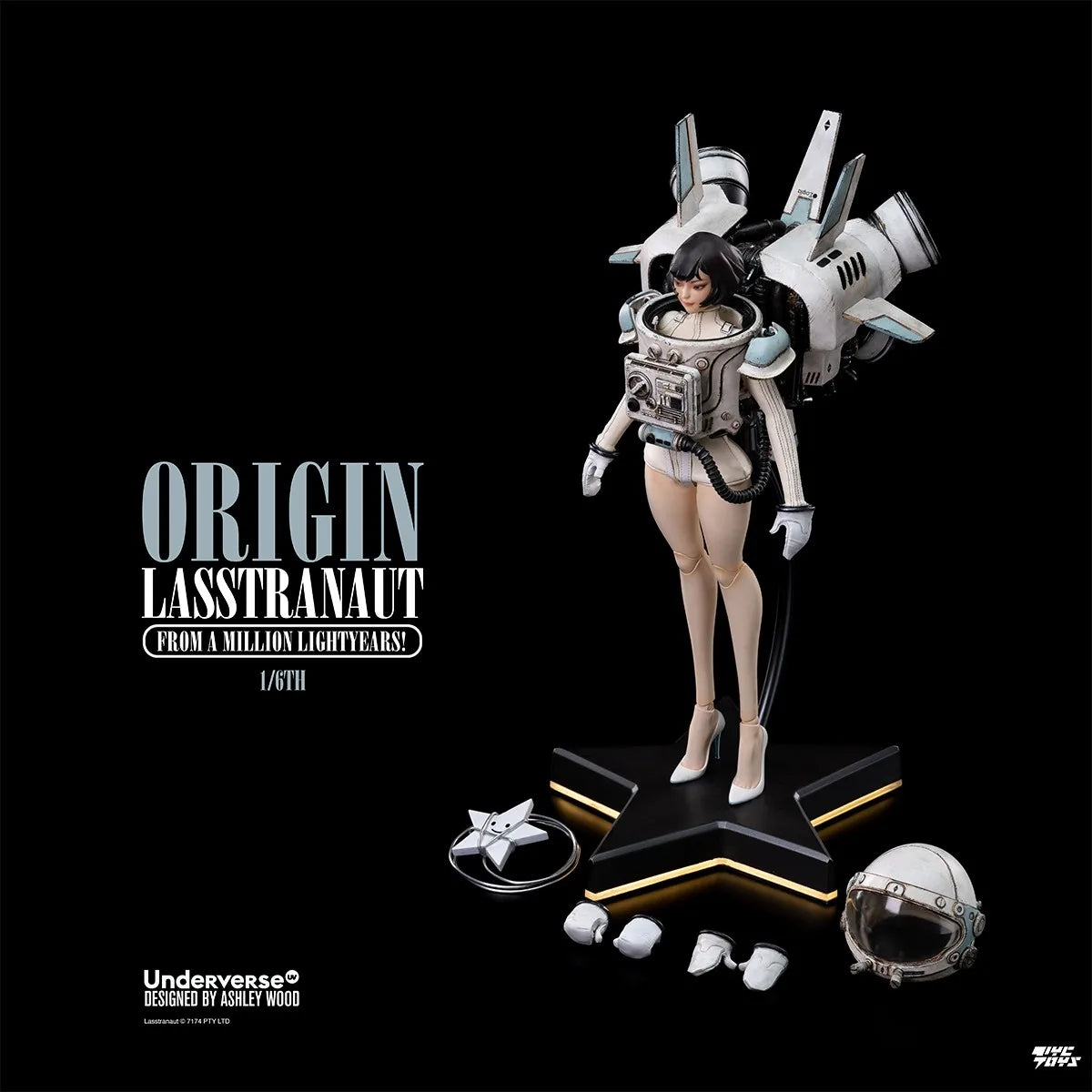 In Stock 【Tyctoys】 Underverse Uv Popbot Lasstranaut 1/6 Action Figure Precious Collection Value Good Birthday Gifts Toy