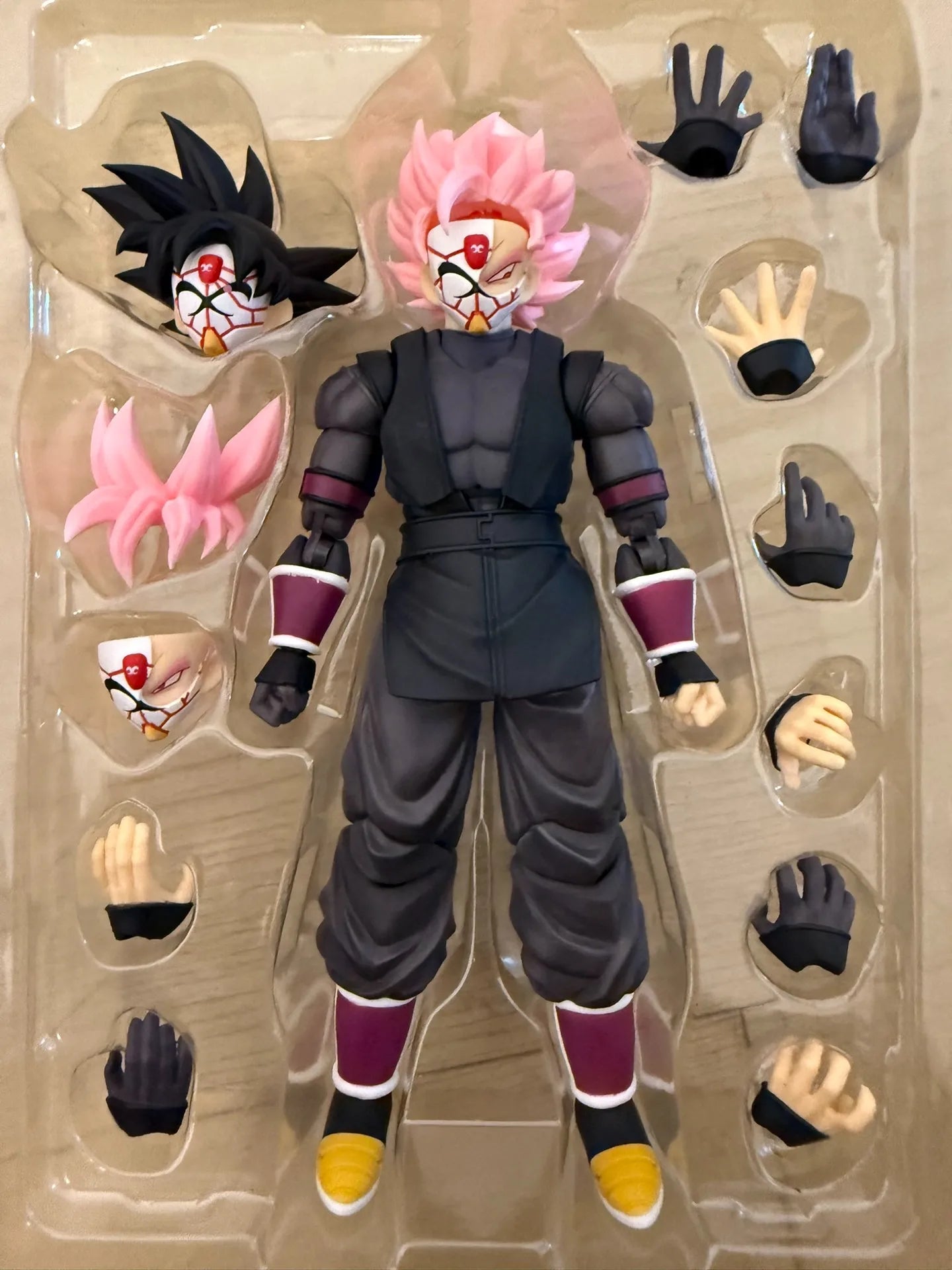 Demoniacal Fit DF Dragon Ball SH Figuarts SHF Ultimate Atrocious Black Goku PinkZamasu Anime Action Figures Collection Model Toy