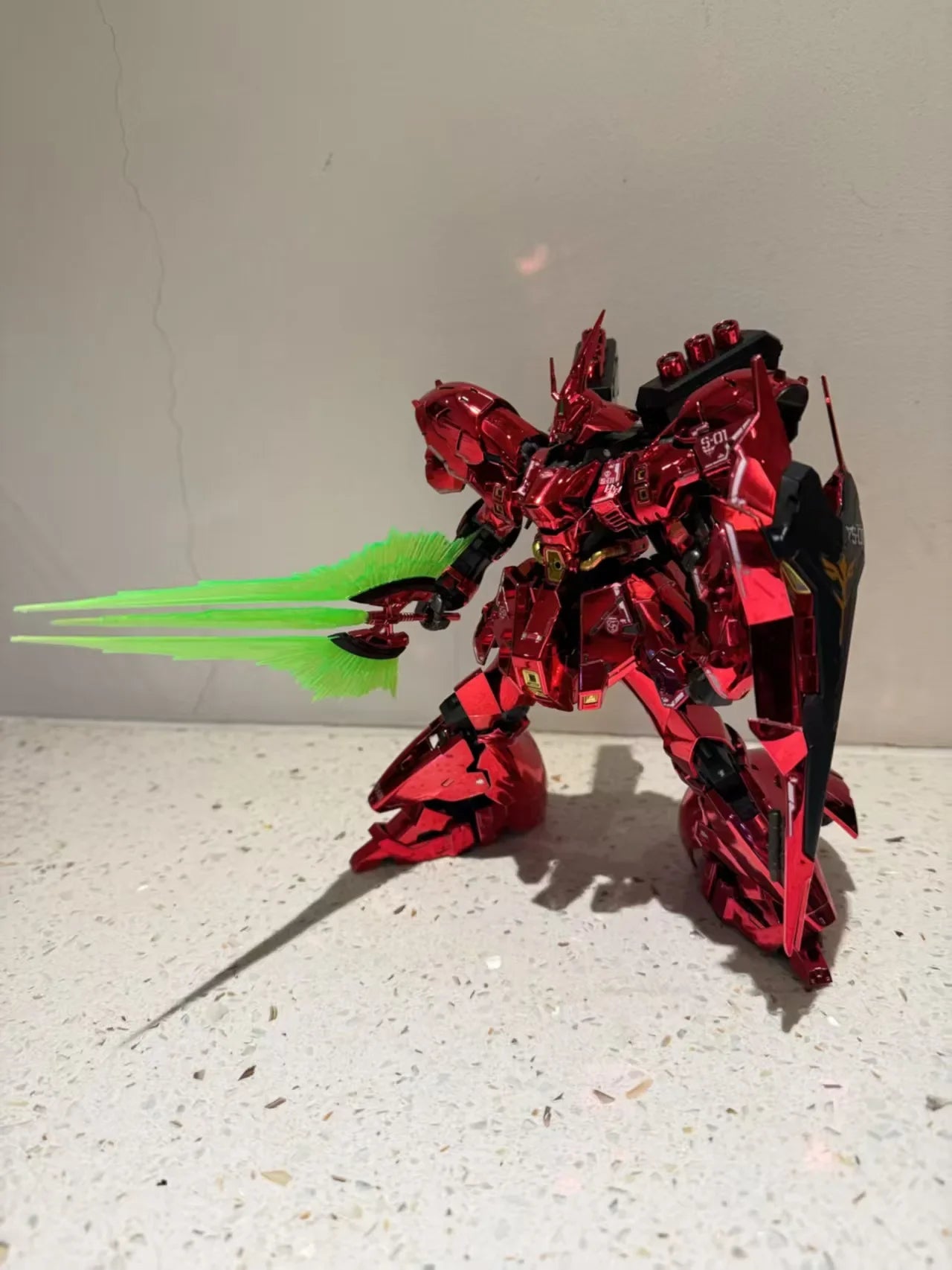 STAR Model RG 1/144 MSN-04 Sazabi Mirror Electroplating red Ver.Assembly Model Kits Anime Action Figure  Plastic Robot toys