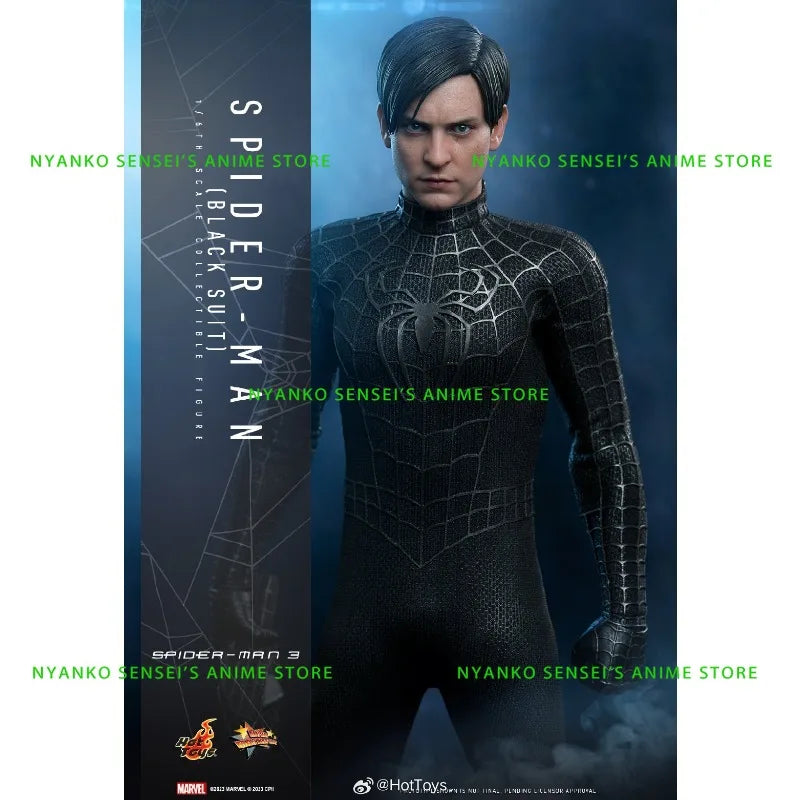 In Stock Hot Toys Spider-Man Tobey Black Suit VIP Special Edition Collectible Action Figure Anime Models Toy Doll gift