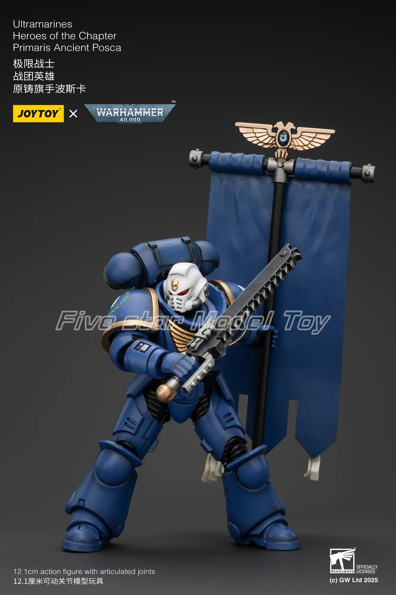 【FS】Original JOYTOY Warhammer 40K New Ultramarines Primaris Ancient Posca 1/18 Action Figure Models Anime Toys Gifts Collection