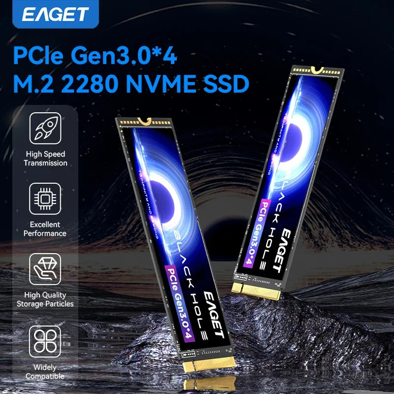 Eaget 3500MB/s SSD NVMe M.2 2280 PCIe 3.0x4 Internal Solid State Hard Drive 256GB 512GB 1TB ssd for PC PS5 Gaming