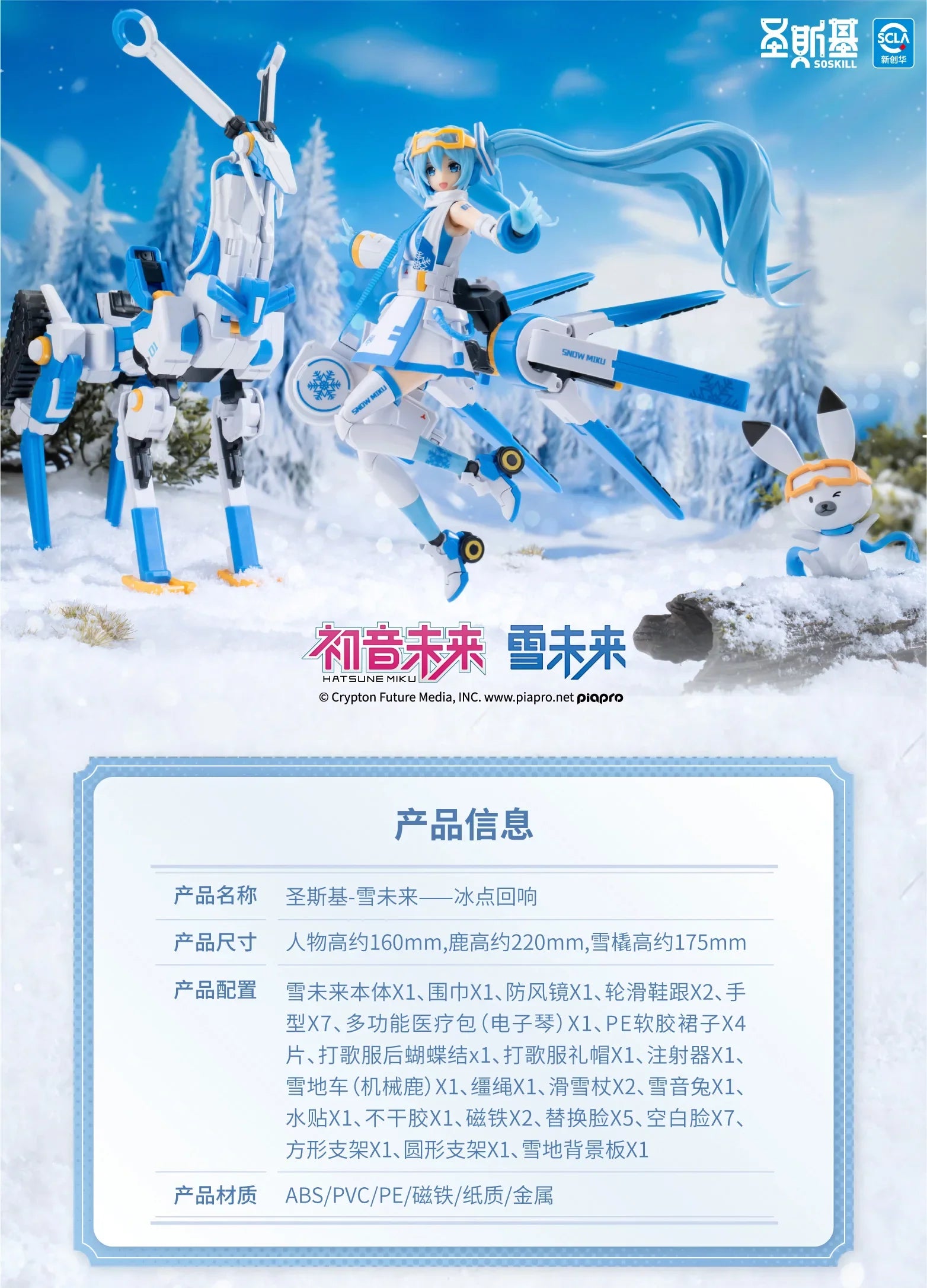 In Stock Originate YOLOPARK SOSKILL HATSUNE MIKU SNOW MIKU Assembling Movability Mooel Toys PLASTIC ACTION MODEL KIT Snowmobile