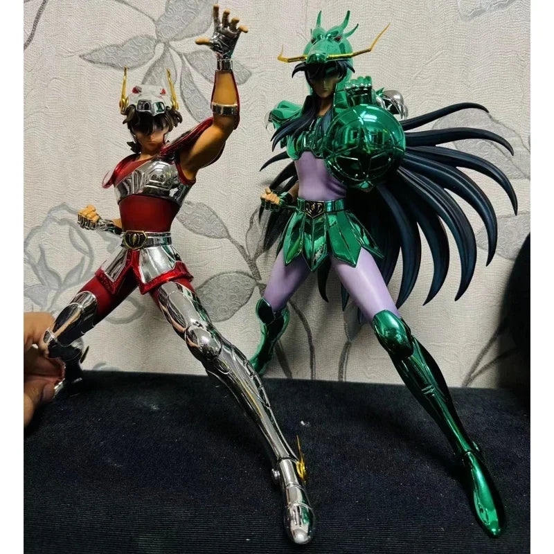 Saint Seiya Myth Cloth New  Electroplating Gold Saints Dragon Cygnus Hyoga Pegasus V1 Color Resin Statue GK Resin Figure