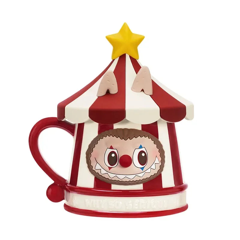 POP MART Why So Serious Series Labubu Ceramics Mug Blind Box Guess Bag Original Toy Doll Cute Anime Action Figure Halloween Gift