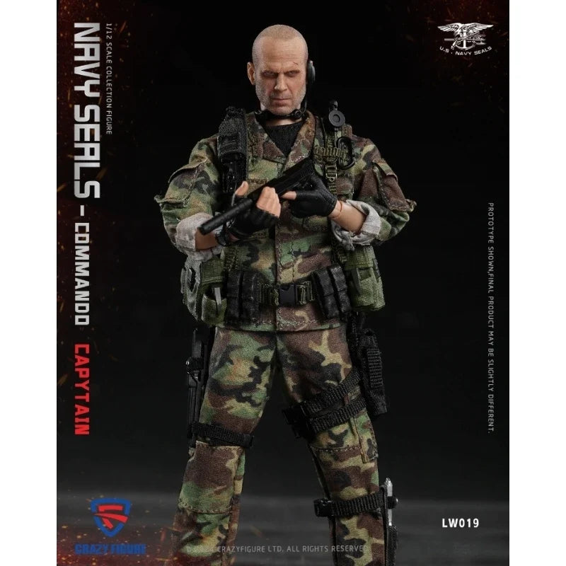 Action Figure 1/12 6in 15cm Bruce Willis Captain of the US Navy SEALs  Toy character model gift