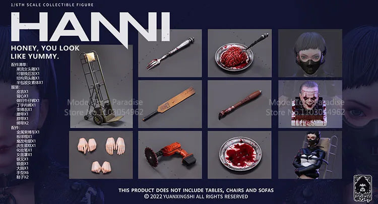 Hot Sale HSLX-001 1/6 Collectible Toys Food Hunter Hanni Woman Soldier 12 Inches Full Set Action Figure Model Fans Gifts