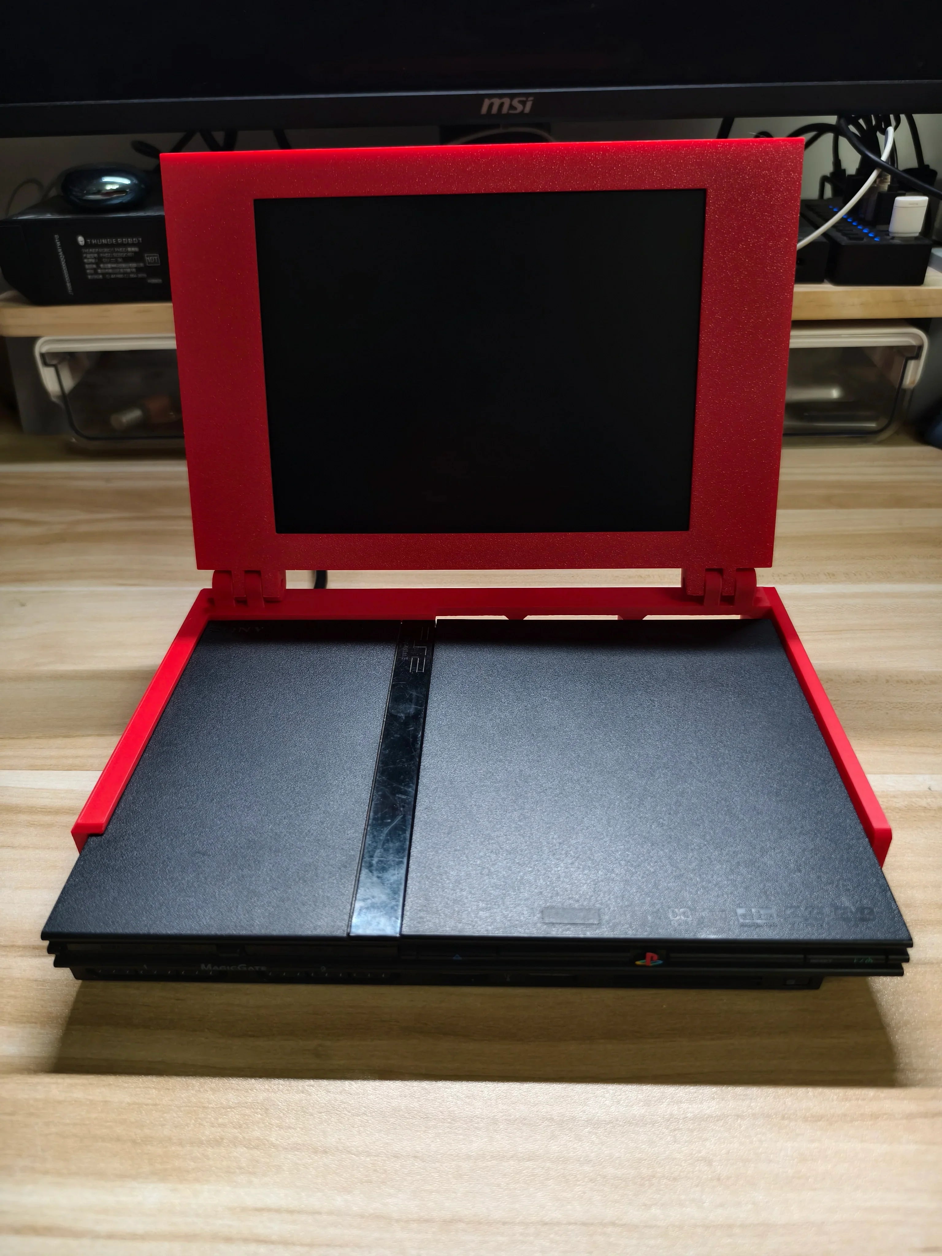 8 Inch P S2 Retro Arcade Game Console Portable Display Mini Monitor With Stereo For P S2 Pl aystastion SUPPORT P S2 ALL SERIES