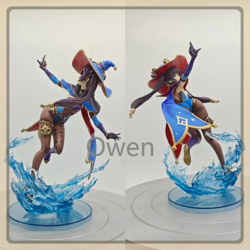 Mobile Game Anime Genshin Impact Astrologist Mona Megistus Figures Sexy Nilou Action Figures 23cm PVC Collection Birthday Toys