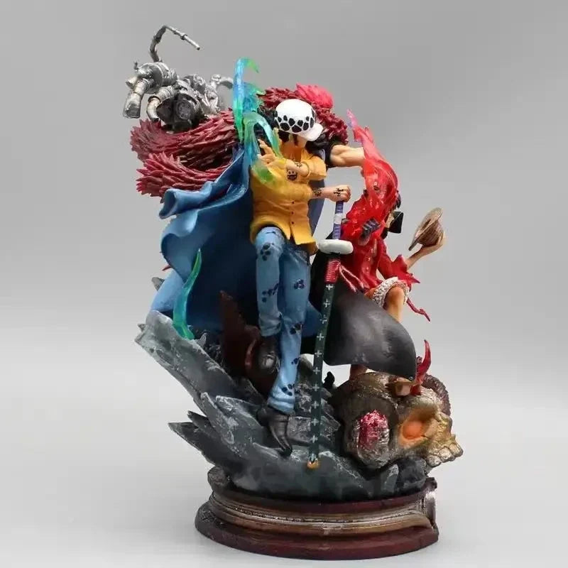 One Piece Anime Luffy Figure 24cm Kid Trafalgar 3 Captain Action Figurine Doll Ornament Model Toy Collectible Gift